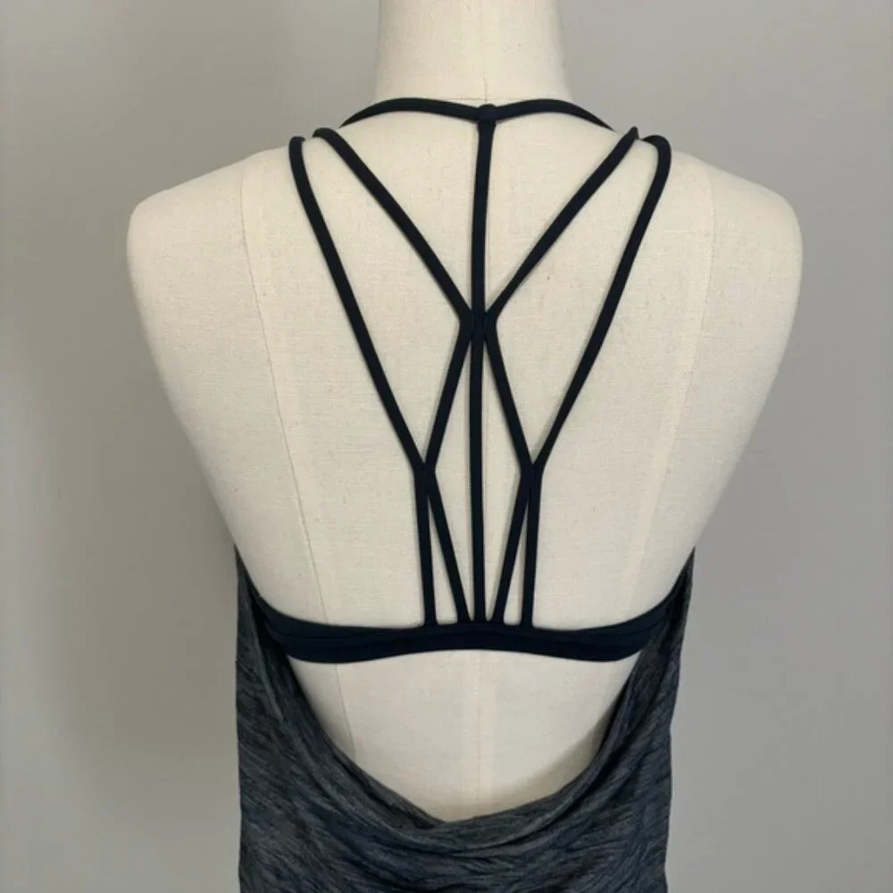 Lululemon Raise The Barre Tank Low Back Workout Tank Top With Sports Bra Size 6 - Picture 13 of 16